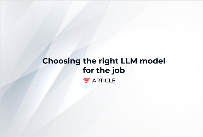 cover choosing LLM
