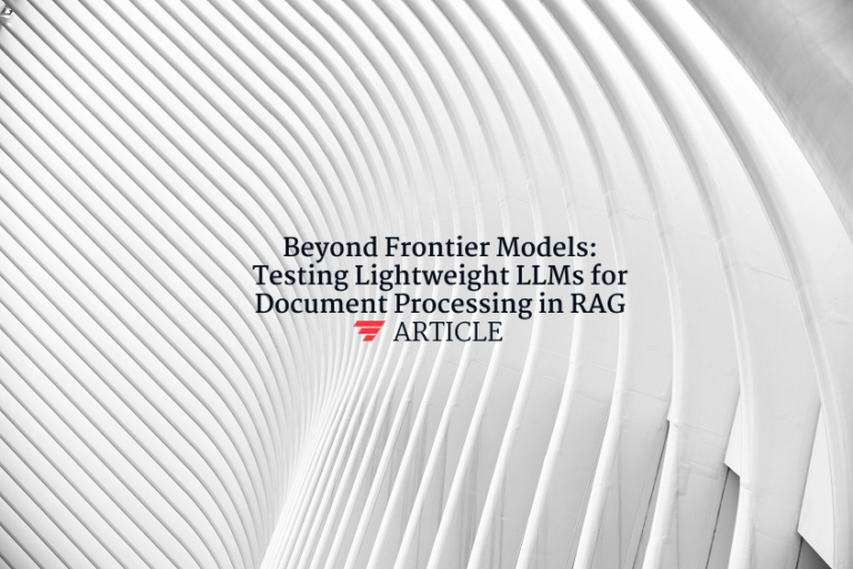 Beyond Frontier Models: Testing Lightweight LLMs for Document Processing in RAG