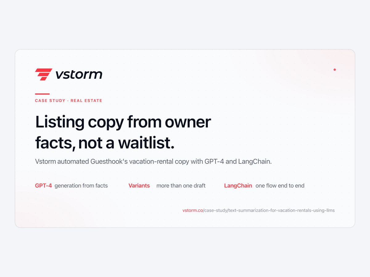 Guesthook case study — text summarization for vacation rentals
